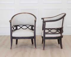 Pair of Swedish 20th Century Barrel Back Armchairs - 4737284