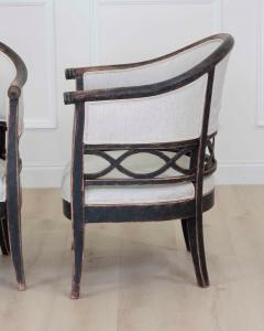 Pair of Swedish 20th Century Barrel Back Armchairs - 4737286