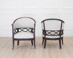 Pair of Swedish 20th Century Barrel Back Armchairs - 4737287