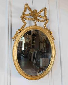 Pair of Swedish 20th Century Ribbon Crested Mirrors - 4791566