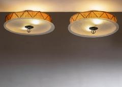 Pair of Swedish Art Deco ceiling lamps - 4774911