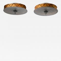 Pair of Swedish Art Deco ceiling lamps - 4775224