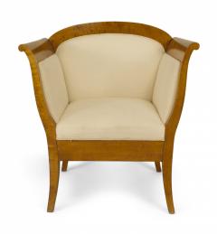 Pair of Swedish Biedermeier Birch Bergas Arm Chairs - 1401710