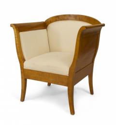 Pair of Swedish Biedermeier Birch Bergas Arm Chairs - 1401711