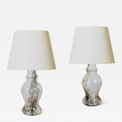 Pair of Swedish Blown Glass Table Lamps - 3944316