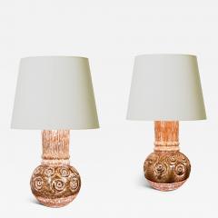Pair of Swedish Brutalist Table Lamps - 4545456
