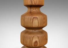 Pair of Swedish Brutalist Table Lamps in Pine - 4015929
