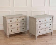 Pair of Swedish Carved Pine Chests of Drawers Early 20th Century - 4507211