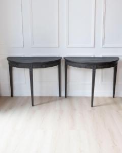 Pair of Swedish Demi Lune Tables circa 1880 - 4571772