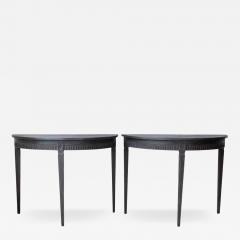 Pair of Swedish Demi Lune Tables circa 1880 - 4574154