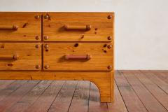 Pair of Swedish Dressers w Leather Handles - 4287195