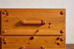 Pair of Swedish Dressers w Leather Handles - 4287202