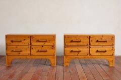 Pair of Swedish Dressers w Leather Handles - 4287250