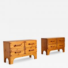 Pair of Swedish Dressers w Leather Handles - 4288204