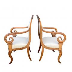 Pair of Swedish Empire Mahogany Armchairs - 3738833