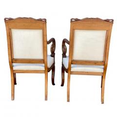 Pair of Swedish Empire Mahogany Armchairs - 3738835