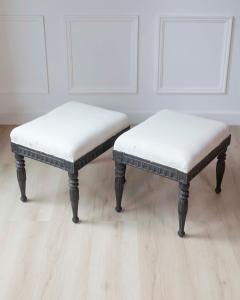 Pair of Swedish Empire Stools Early 19th Century - 4557943