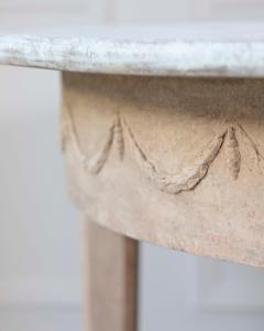 Pair of Swedish Gustavian Demi Lune Console Tables in Oak circa 1840 1860 - 4571698