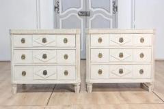 Pair of Swedish Gustavian Style 1890s Painted Chests with Greek Key Friezes - 3715262