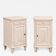 Pair of Swedish Gustavian Style 19th Century Painted Wood Nightstands Tables - 3562705