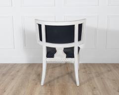 Pair of Swedish Gustavian Style Chairs with Dark Blue Upholstery - 4313788