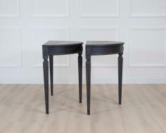 Pair of Swedish Gustavian Style Demi Lune Console Tables - 4737171