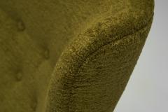 Pair of Swedish Modern Armchairs with Green Upholstery Sweden ca 1940s - 4263459