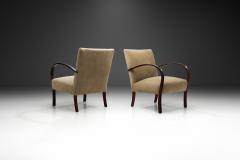 Pair of Swedish Modern Beech Armchairs Sweden circa 1940s - 3895840