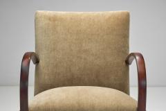 Pair of Swedish Modern Beech Armchairs Sweden circa 1940s - 3895842