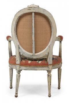 Pair of Swedish Neo Classic Painted Tapestry Upholstered Armchairs - 4170009