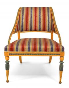 Pair of Swedish Neoclassic Striped Arm Chairs - 1402299