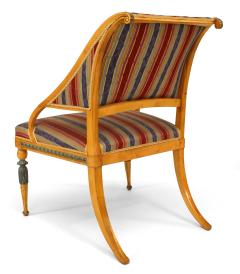 Pair of Swedish Neoclassic Striped Arm Chairs - 1402309
