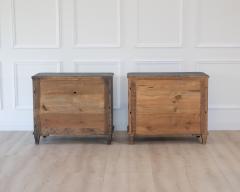 Pair of Swedish Neoclassical Black Painted Chests of Drawers 20th Century - 4791386