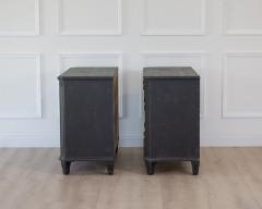 Pair of Swedish Neoclassical Black Painted Chests of Drawers 20th Century - 4791388