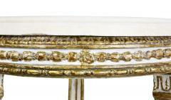 Pair of Swedish Neoclassical Giltwood and Painted Torchere - 3803203