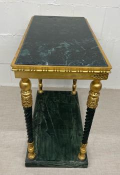 Pair of Swedish Neoclassical Maison Jansen Style Marble Top Consoles - 2883476