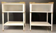 Pair of Swedish Neoclassical Open Nightstands or End Tables Manner Jansen - 2933384