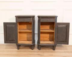 Pair of Swedish Nightstands in Black Paint Circa 1880 - 4437743