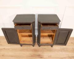 Pair of Swedish Nightstands in Black Paint Circa 1880 - 4437749