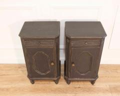 Pair of Swedish Nightstands in Black Paint Circa 1880 - 4437751