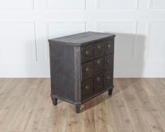Pair of Swedish Painted Chests with Fluted Drawers and Brass Hardware - 4223304