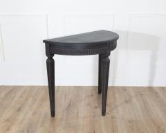 Pair of Swedish Painted Demi Lune Consoles ca 1880 - 4313781