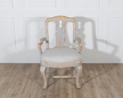 Pair of Swedish Rococo Carved Armchairs with Original Patina - 4353422