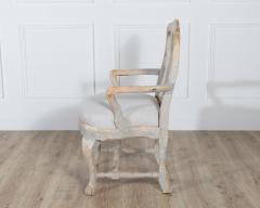 Pair of Swedish Rococo Carved Armchairs with Original Patina - 4353445
