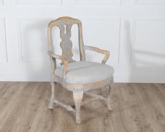 Pair of Swedish Rococo Carved Armchairs with Original Patina - 4353480