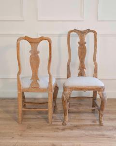 Pair of Swedish Rococo Chairs with Traces of Original Paint Circa 1770 - 4437823