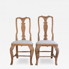 Pair of Swedish Rococo Chairs with Traces of Original Paint Circa 1770 - 4440928