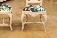 Pair of Swedish Rococo Period 18th Century Side Chairs with Carved Splats - 3521416