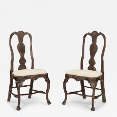 Pair of Swedish Rococo Period Chairs - 3546894