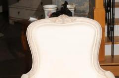 Pair of Swedish Rococo Style Painted Berg res Chairs circa 1880 with Upholstery - 3417181